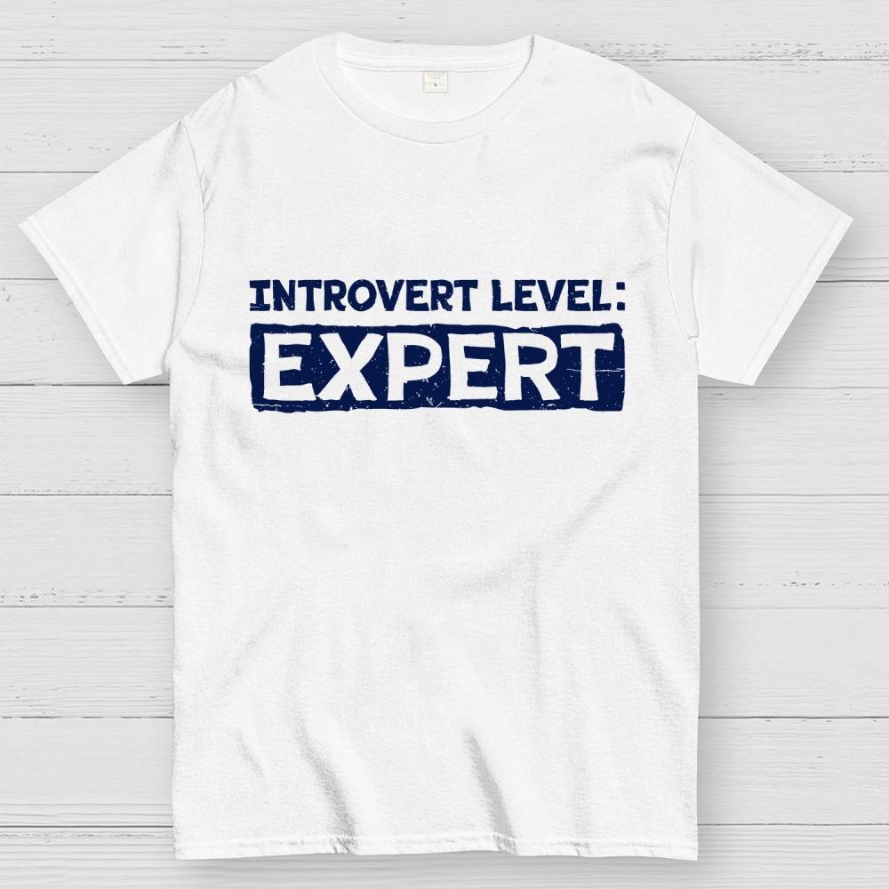 Introvert Level Expert Cotton Summer Casual Cool Loose T-Shirt