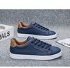 Mens Board Shoes Classic Lace Up Lightweight Breathable Casual Leather Sports Shoes Daily Comfortable Male Business Sneakers