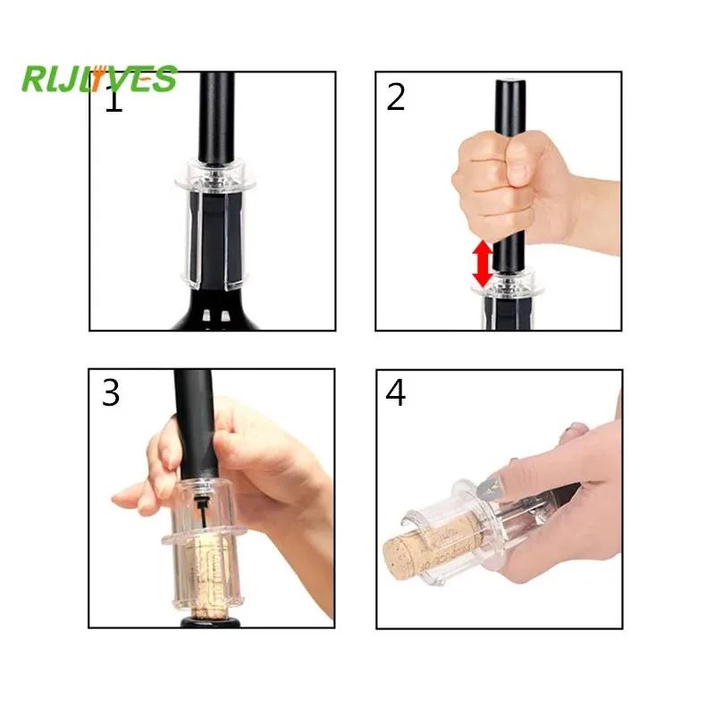 Red Wine Opener Air Pressure Stainless Steel Pin Type Bottle Pumps Corkscrew Cork Out Tool