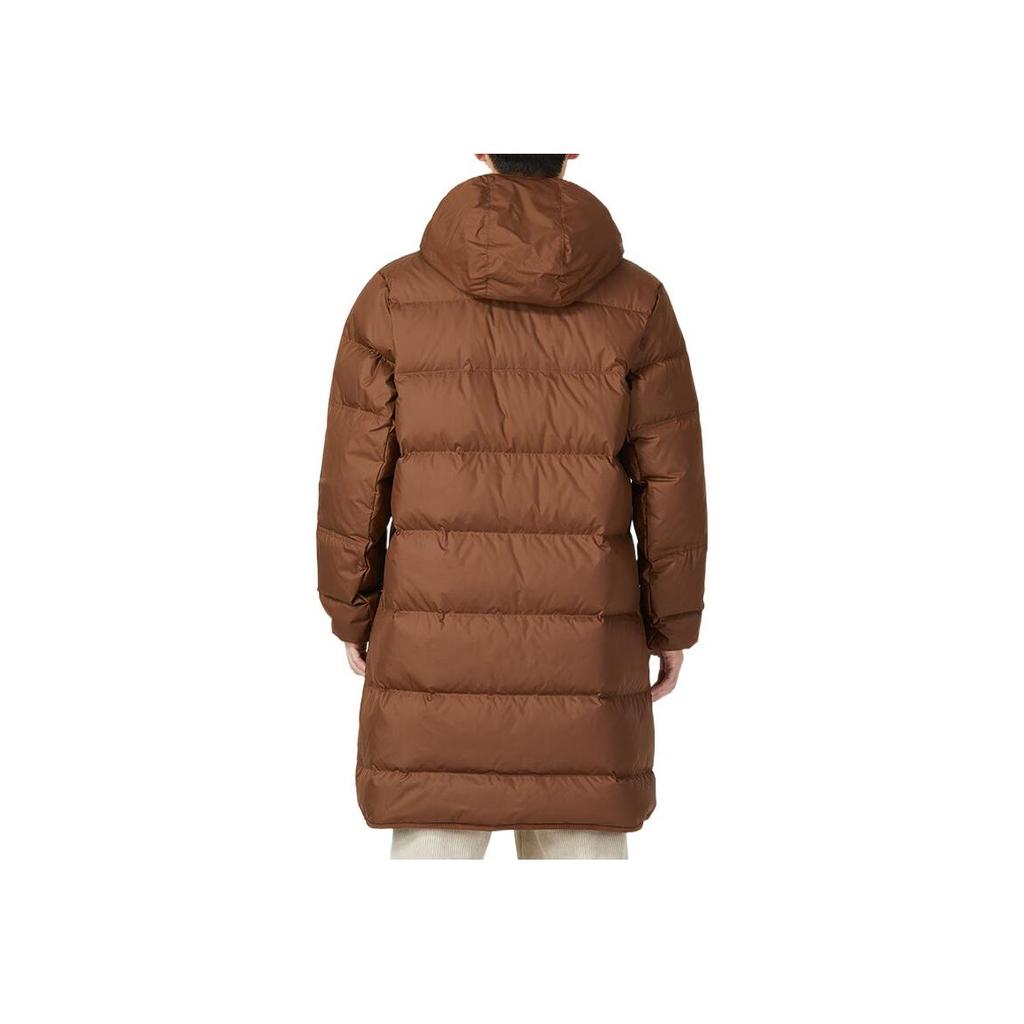 Nike Logo Print Zip-Up Hooded Down Jacket Men Outerwear Brown DV1134-259