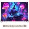 Neon DJ Wizard & Jellyfish Tapestry, Psychedelic Space Wall Art for Bedroom & Music Events
