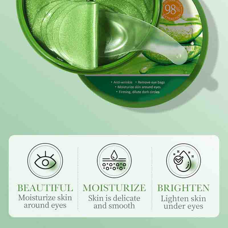 Aloe Vera Collagen Eye Mask Anti Dark Circles Removal Eyes Bags Moisturizing Firming Eye Patches Eyes Skin Care Products