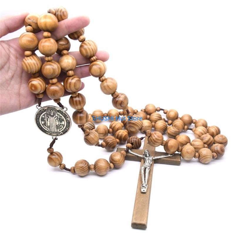 Perlen Wand Rosenkranz Halsketten Katholisches Religiöses Geschenk Kruzifix Schmuck D57B