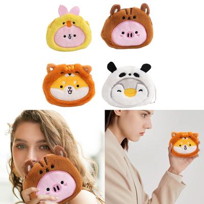 Cute Animal Shape Plush Wallet for Women Short Small Wallets Mini Purse Card Holder Money Bag Coin Pocket