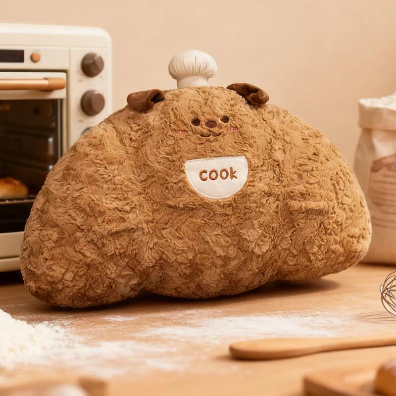 Kreatives Croissant Kätzchen Welpe Plüsch Wurf Kissen Weich Gemütlich Große Größe Kopfteil Kissen Lustige Heim Dekoration Kinder Geburtstagsgeschenk 60cm
