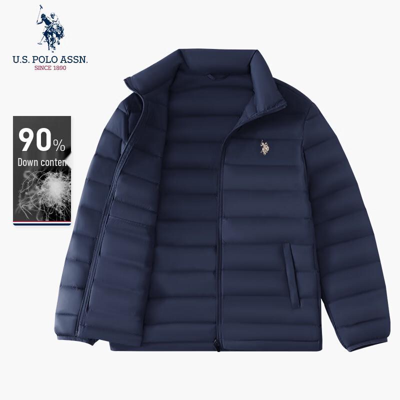 U.S. POLO ASSN. Men s Lightweight Stand Collar Duck Down Jacket L