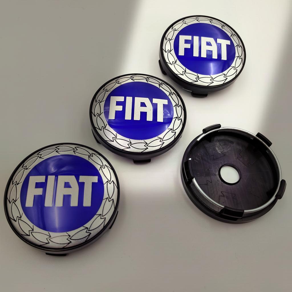 4 ks 60mm logo Fiat Krytky středů kol odznak-Prachotěsné kryty pro Fiat 500 124 125 Punto Bravo Stilo Panda Abarth-Emblémy na ráfky