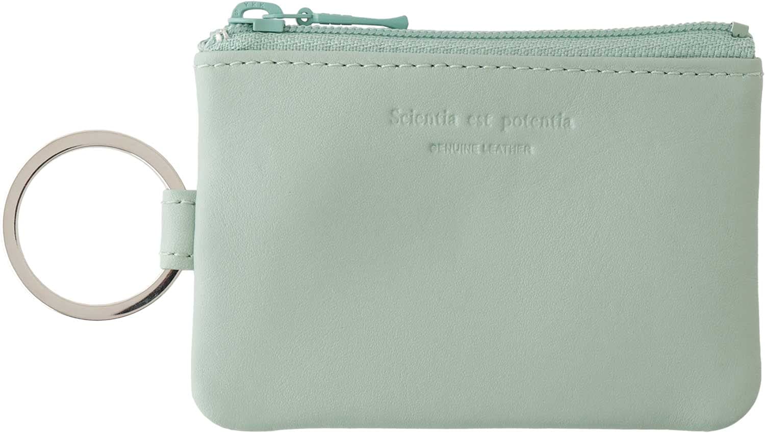 Noir Key Pouch Mini Sage Green Genuine Leather Key Case Small Item Case Slip-On A-NSL-1803