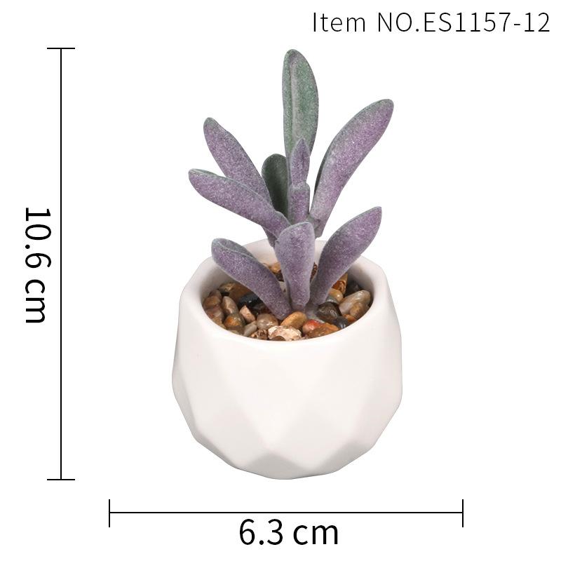 Purple Fake Succulent Potted Plant Simulation Succulent Plant Mini Fake Flower Small Bonsai Store Decoration Home Decoration