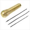 Leather Sewing Kit DIY Leather Sewing Awl Needle with Copper Handle Set Leather Canvas Tent Shoes Repairing Tool Nylon Thread
