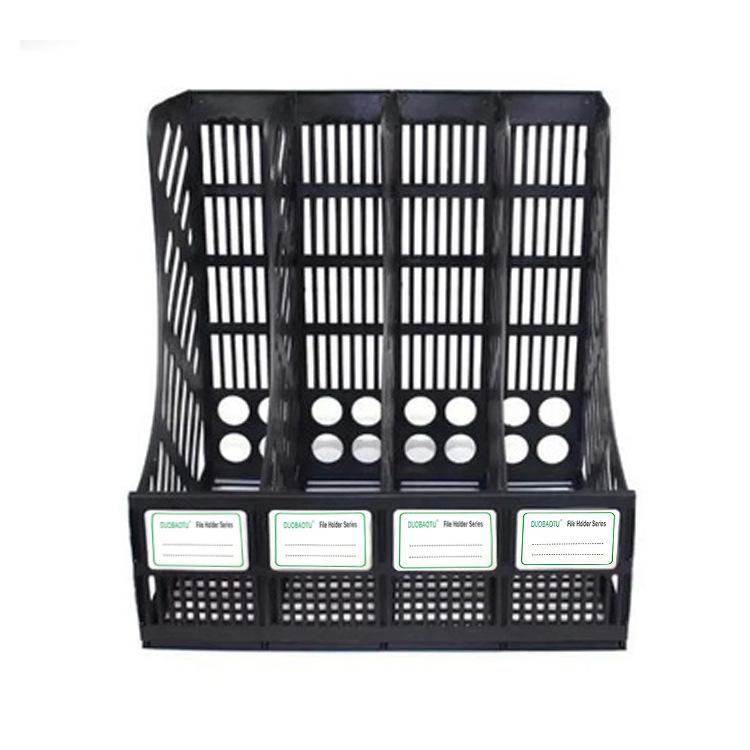 Desk File Shelf Quadruple Plastic Bookshelf Student File Organizer File Box Office Supplies Storage
