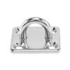 A03E-304 Stainless Steel 5Mm Thick Ring Square Sail Shade Pad Eye Plate Boat Rigging 6Pcs