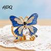 Rhinestone Scarf Ring Enamel Butterfly Ring Sparkling Slide Secure Locking Retro Elegant Wrap Holder for Women Neckerchiefs Scarves Shirts Durable