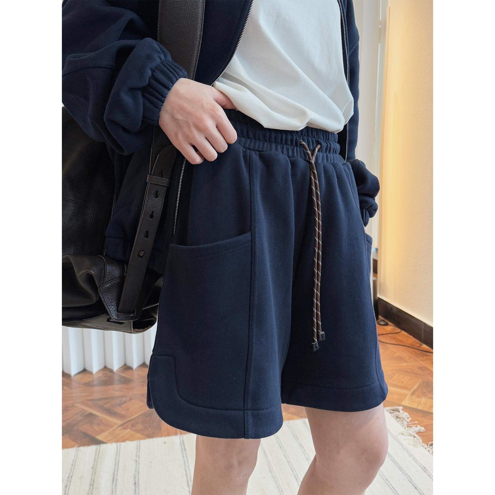 

Johnature Simple Casual Comfortable Breathable Simple Silhouette Shorts Women Summer Comfortable Shorts S синий