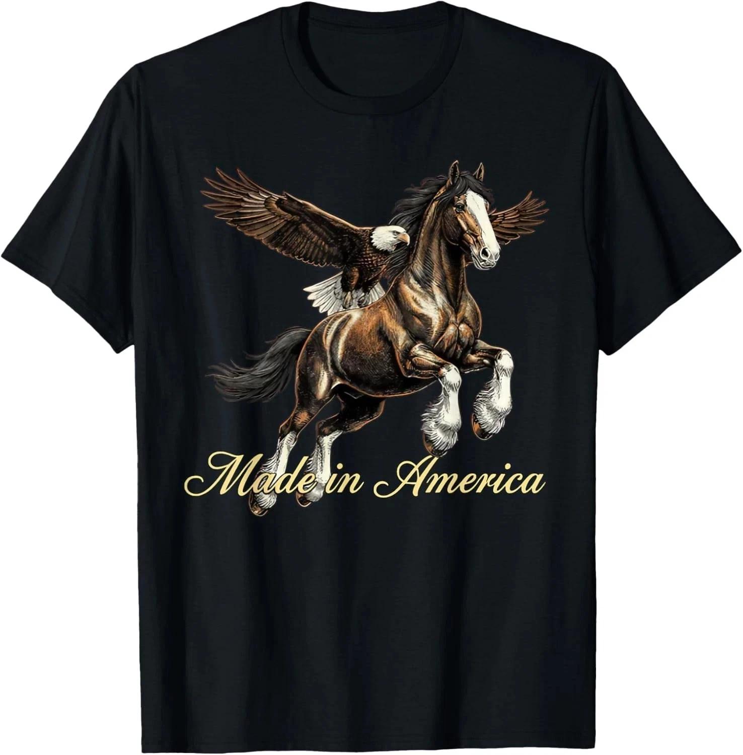 Apparel America Western Horse Eagle Design T-Shirt unisex T-Shirt S