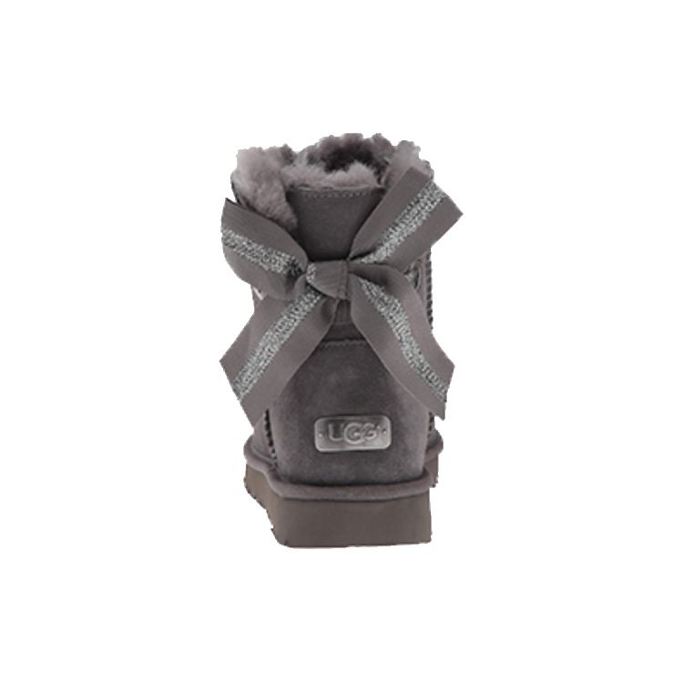 UGG Classic Bow Warm Short Snow Boots Women boots Charcoal 1100212W-CHRC