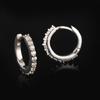 White Cubic Zirconia Stud Earrings 925 Silver Yellow Gold Plated