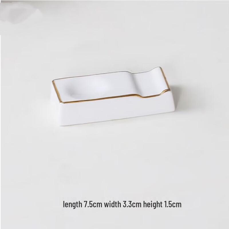 Gold Rim Ceramic Chopstick Rest Set