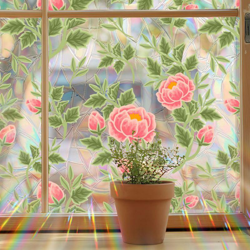 40*100cm Bunte Fensteraufkleber Elektrostatische Glasaufkleber Dekorative Fensterfolie