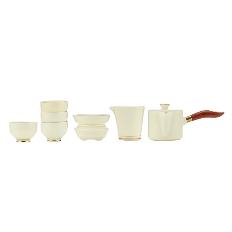 PHMI Muxi Chinese Style Sheep Fat Jade Porcelain Tea Set