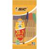 BIC® - Lot De 27 Stylos À Bille Cristal® Fine Original - Noir, Bleu, Rouge Et Vert