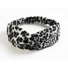 Leopard Print Flower Spring Autumn Summer Chiffon Cross Elastic Headband Women Headband Hair Accessories Headgear