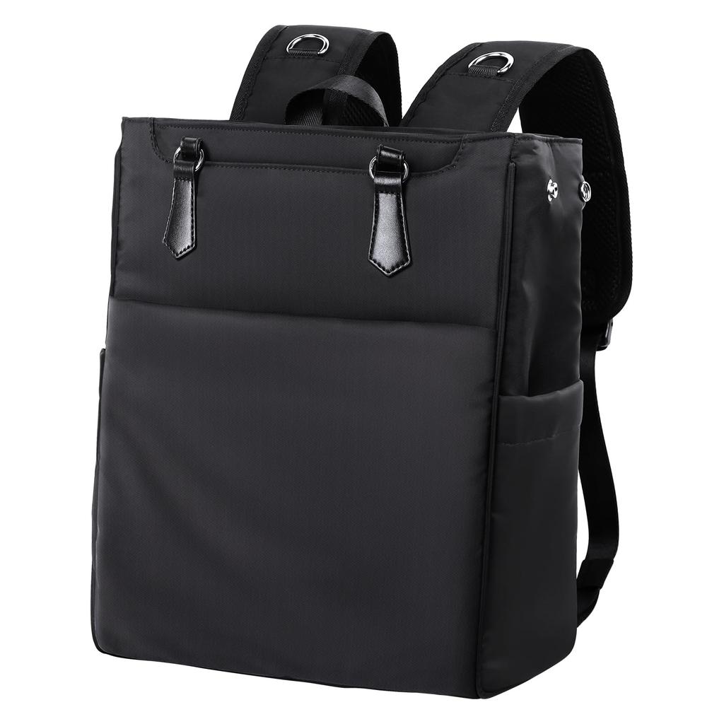 MXYOO Women's 2-Way Business Backpack, Lightweight, Waterproof, Commuter Bag, Large Capacity, Fits 15.6-inch Laptops, A4 Size, Vertical Shoulder