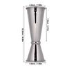 2pcs 304 Stainless Steel Cocktail Shaker Double Sided Bartending Tool Double Jigger  Mixed Drinks