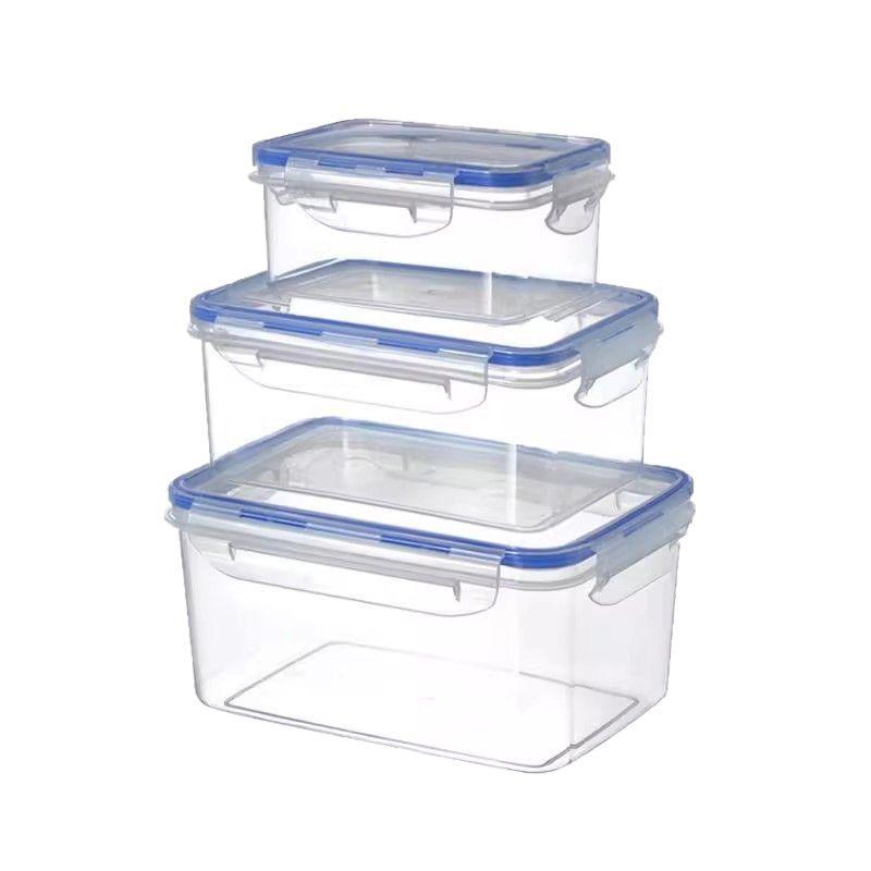 Food-Grade Transparent Rectangular Storage Box with Lid