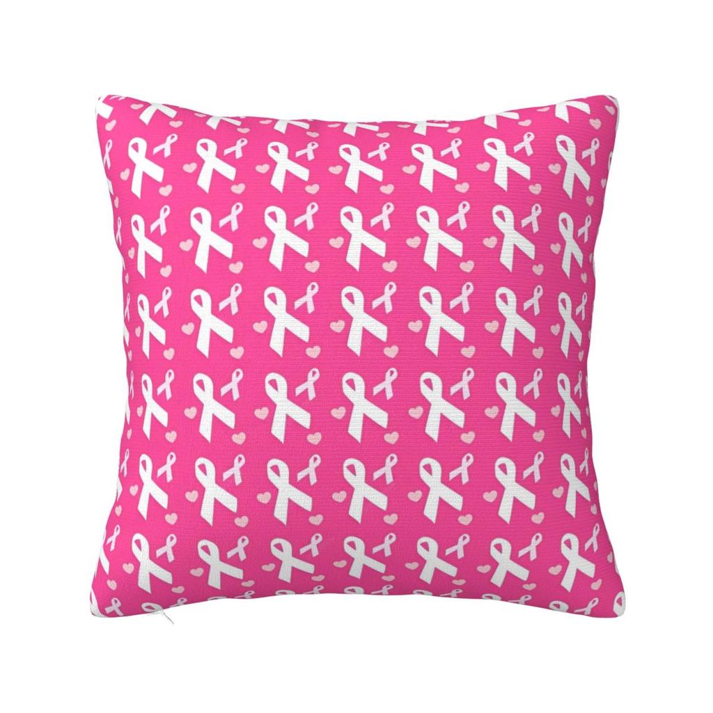 Tackle Breast Cancer Football Pillowcase Polyester Cushion Cover Gift Pillow Case Cover Home Zipper 40X40cm