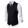 Vestă de toamnă în stil coreean pentru bărbați, culoare solidă, slim fit, haină clasică de stradă, vestă cu un singur piept pentru petrecere