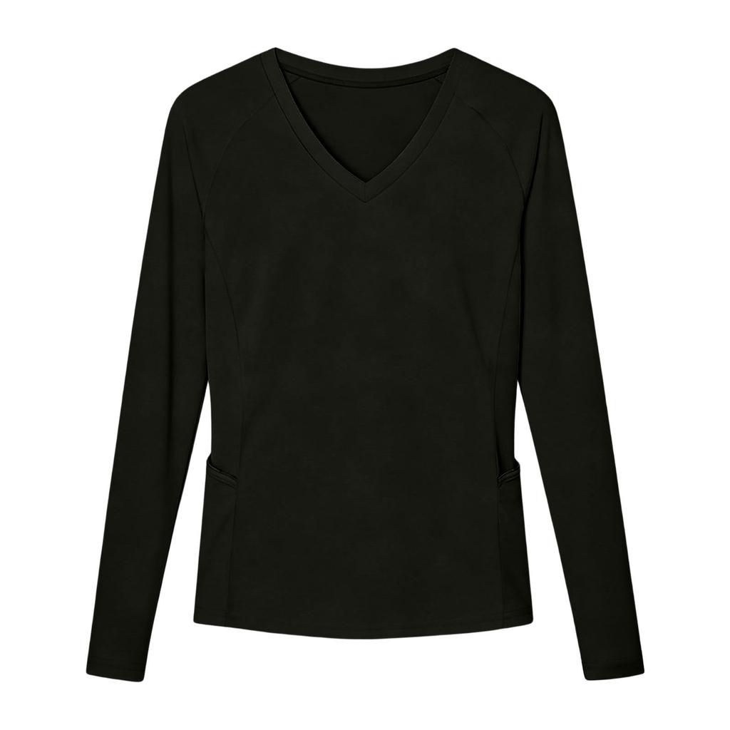 Women Lightweight Long Sleeve Sun Protection Shirt V Neck Quick Dry Breathable UV Protection Activewear Top for Outdoor Sports