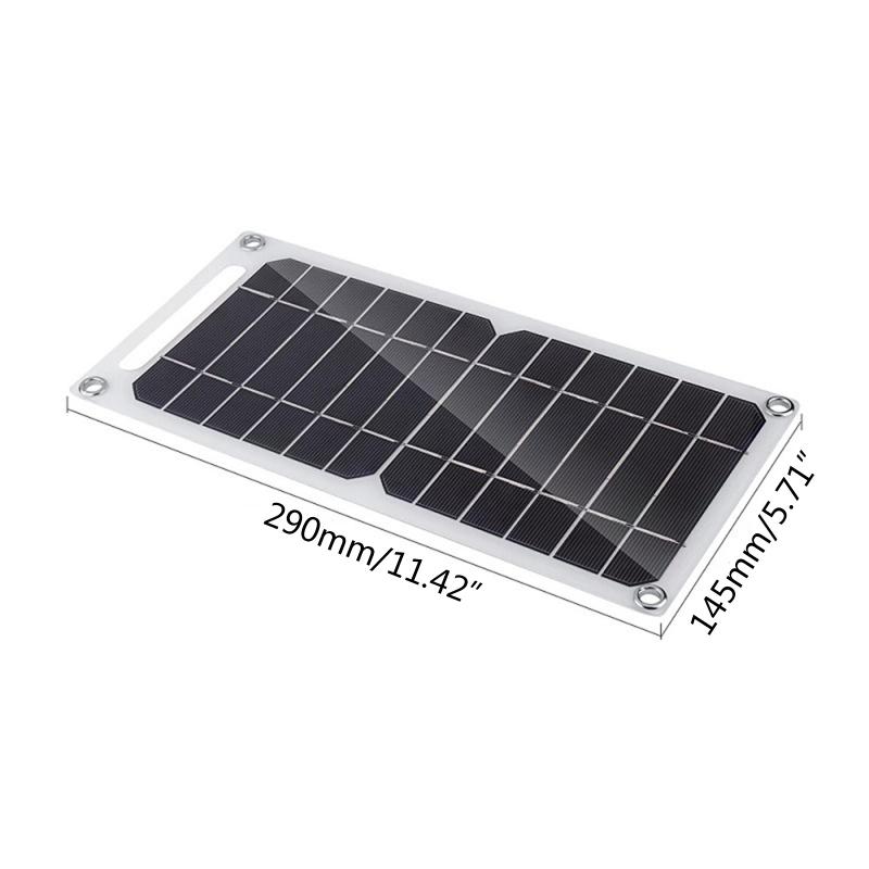 10W Solar Panel 5V Monocrystalline Silicon Solar Cell DIY Cable Waterproof Outdoor Rechargeable Power Charger For Phone