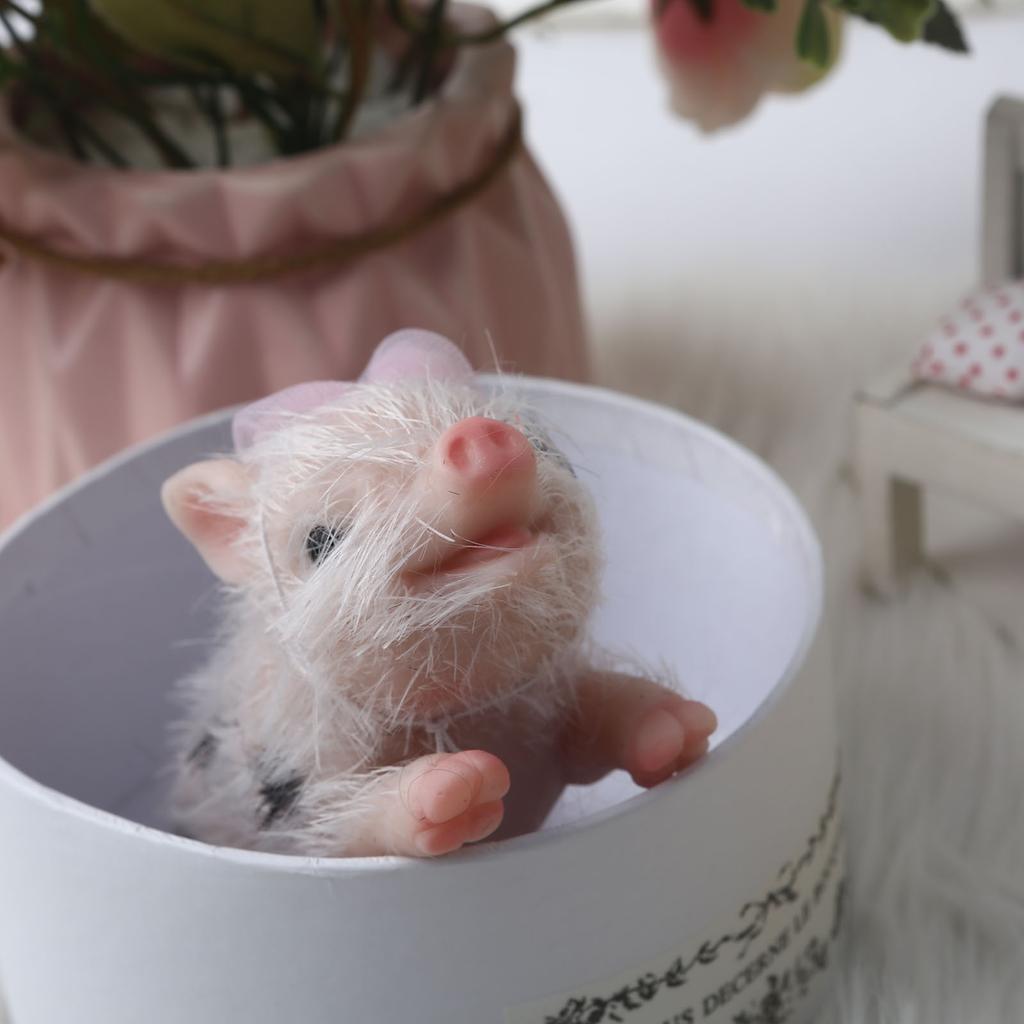 Xmas Gift Toy Bed/Sofa Reborn Baby Pig Model Suitable for Newborn Babies