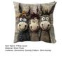Cartoon Donkey Pillow Cover Zippered Cute Animal Pillowcase Decorative Throw Pillow Cover for Car Sofa Couch Bedroom