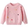 Autumn and Winter Children's Sweater DIYs Handmade Ball Baby Wool Top Girl Bottoming Sweater