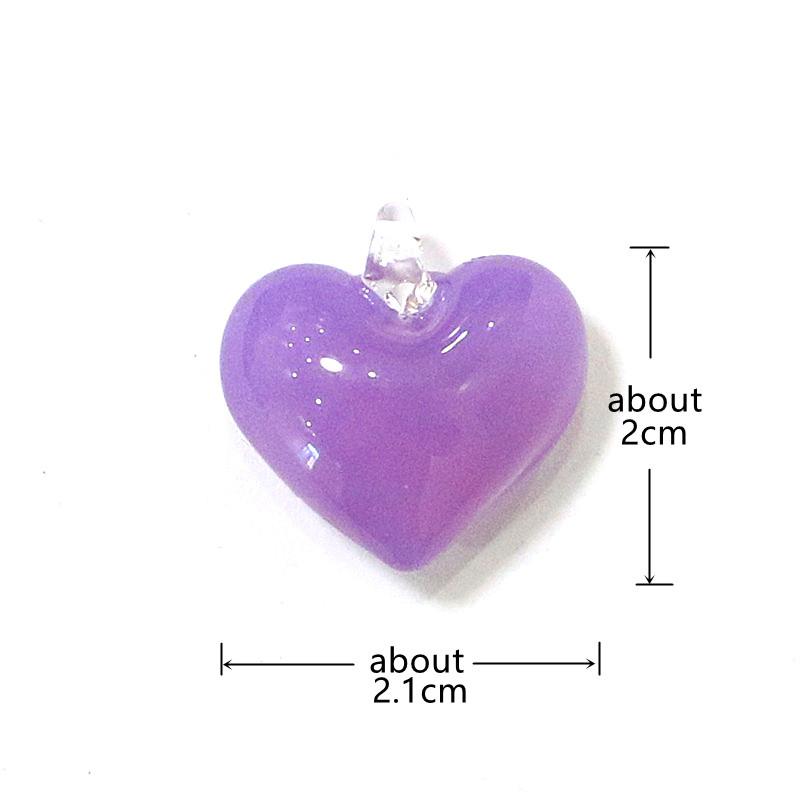 2 Stück Mini Glas Herz Form Anhänger Winzig Süß Liebe Anhänger Für DIY Bastelbedarf Hochzeitsdeko Valentinstagsgeschenke für Freunde