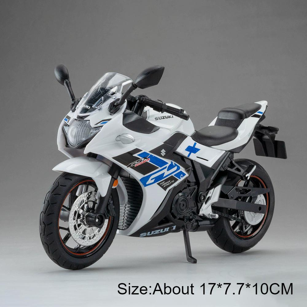 Scale 1:12 Suzuki Hayabusa GSX250R Motorcycle Model Toy Car Alloy Body Rubber Tires Music Light Motor Models Collectible Item