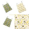 Food Safe Bees Wax Bread Container with Elastic Band Reusable Cotton Linen Bag For Homemade Sourdough Preservation
