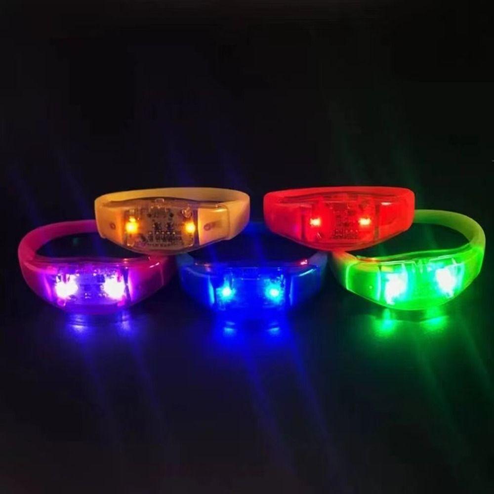 Sound Activated Led Wristband Toys Silicone Bangle Flashing Wristbands Glow Bracelets Concert