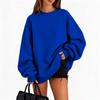 Women's Fall Winter Casual Crewneck Sweatshirt Color Long Sleeve Top