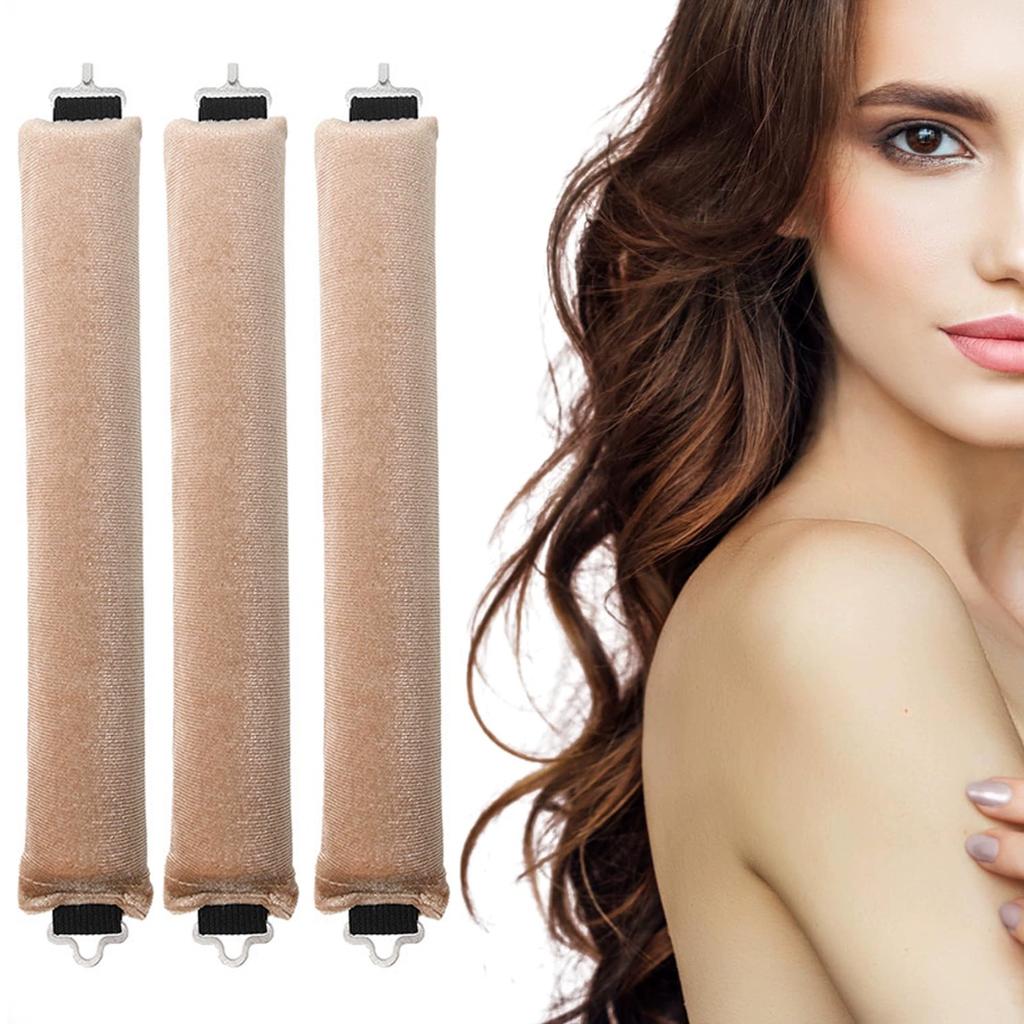 3pcs Heatless Curling Rod Headband Lazy Hair Curlers No Heat Hair Rollers Curls Sleeping  Hair Styling Tools Hair Stick Flexi Rods Hook Sleep Curling