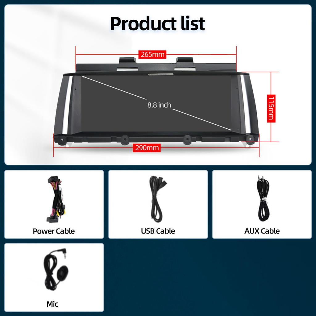 Kompatybilny z ekranem centralnego sterowania BMW X3, F25, X4, F26 oraz systemem nawigacji GPS w samochodzie.