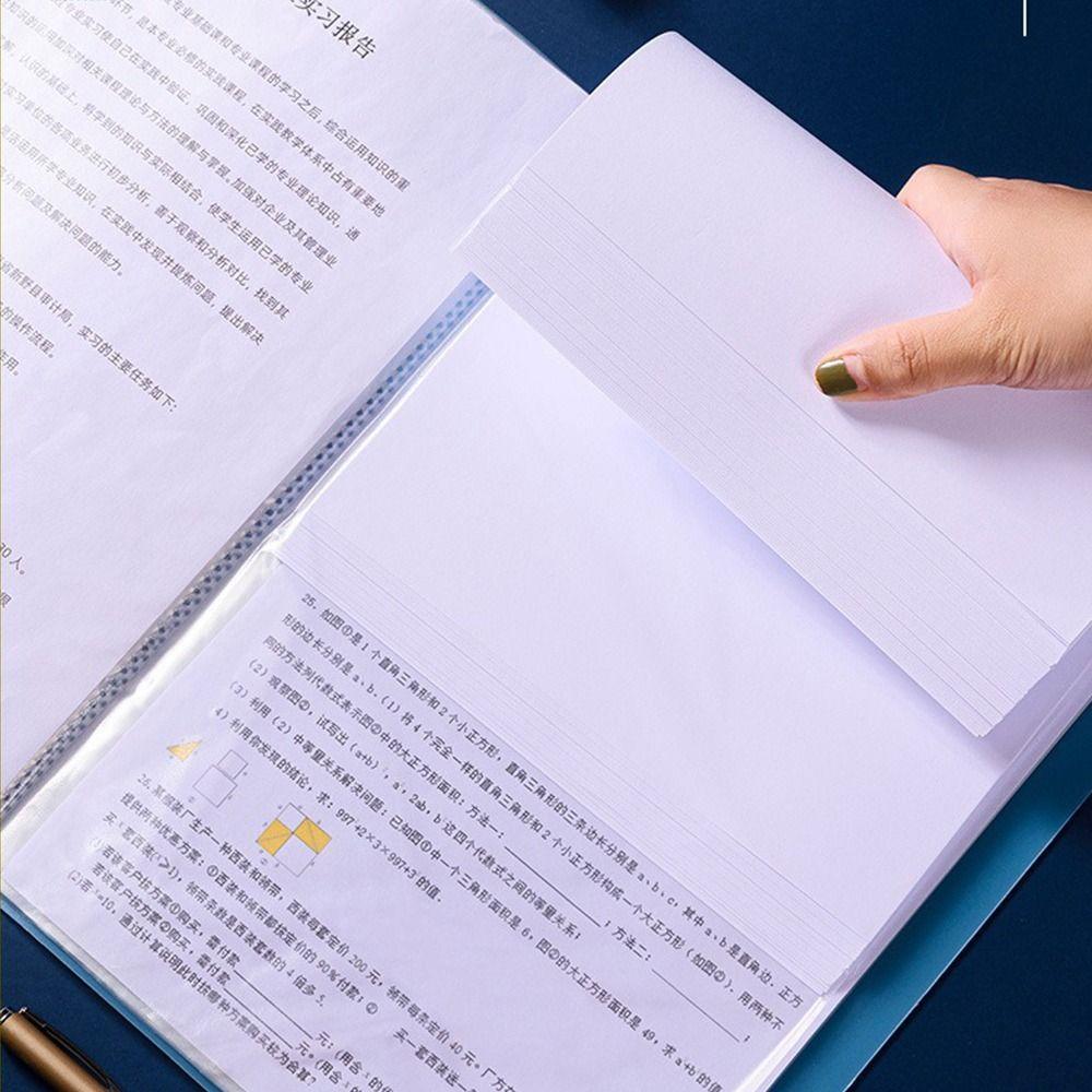 20/30/40/60/100 Pages A4 File Folder Large Capacity Test Paper Storage Bag  Back To School Gift