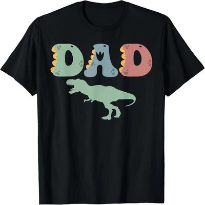 Father's Day Groovy Dinosaur Dad Lover Funny Daddy Dinosaur T-Shirt