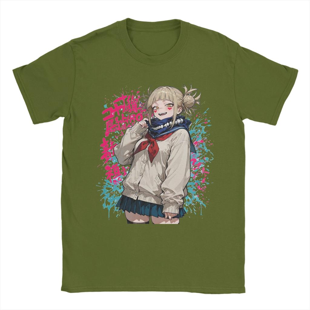 Himiko Toga My Hero Academia Trending TShirts Sweet Smile 100 Cotton Tshirt for Male Awesome Big Size Short Sleeve Clothes