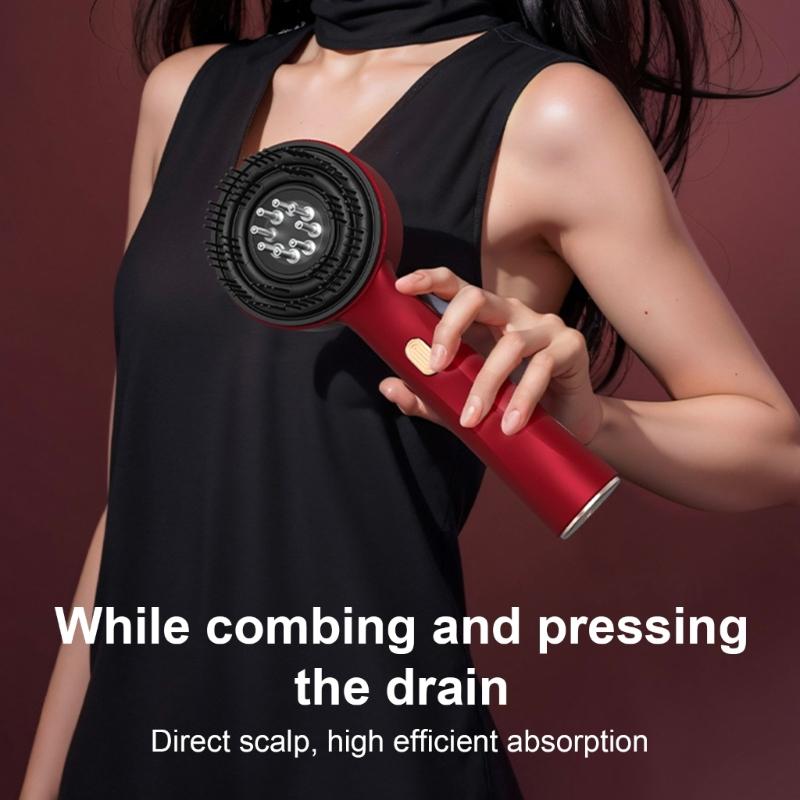 Electric Massager Brush Electric Vibrations Massage Comb Scalp Massage Comb for Nourishing Hair Relieve Head Pressure
