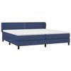 3126195 vidaXL Lit à sommier tapissier avec matelas Bleu 200x200 cm Tissu