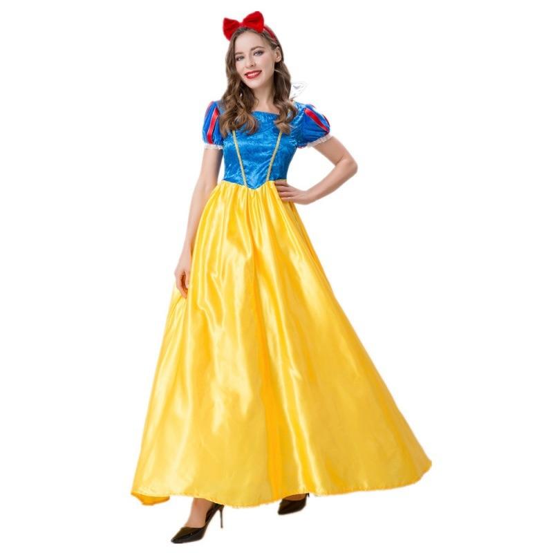 2022 Whimsical Adult Snow White Halloween Dress Made With Soft Polyester Blend Fabric