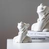 Nordic Style Ceramic Vase Face Sculpture Minimalist Home Decor Art Flower Holder